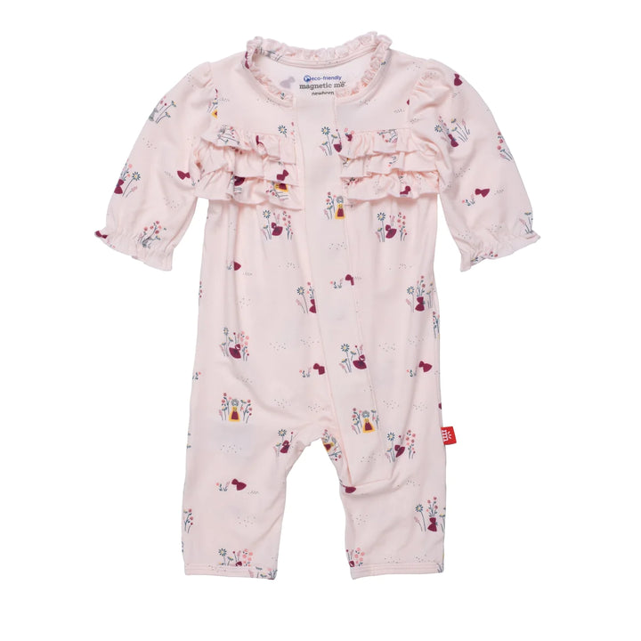 Li'l Red Ruffle Neck Coverall