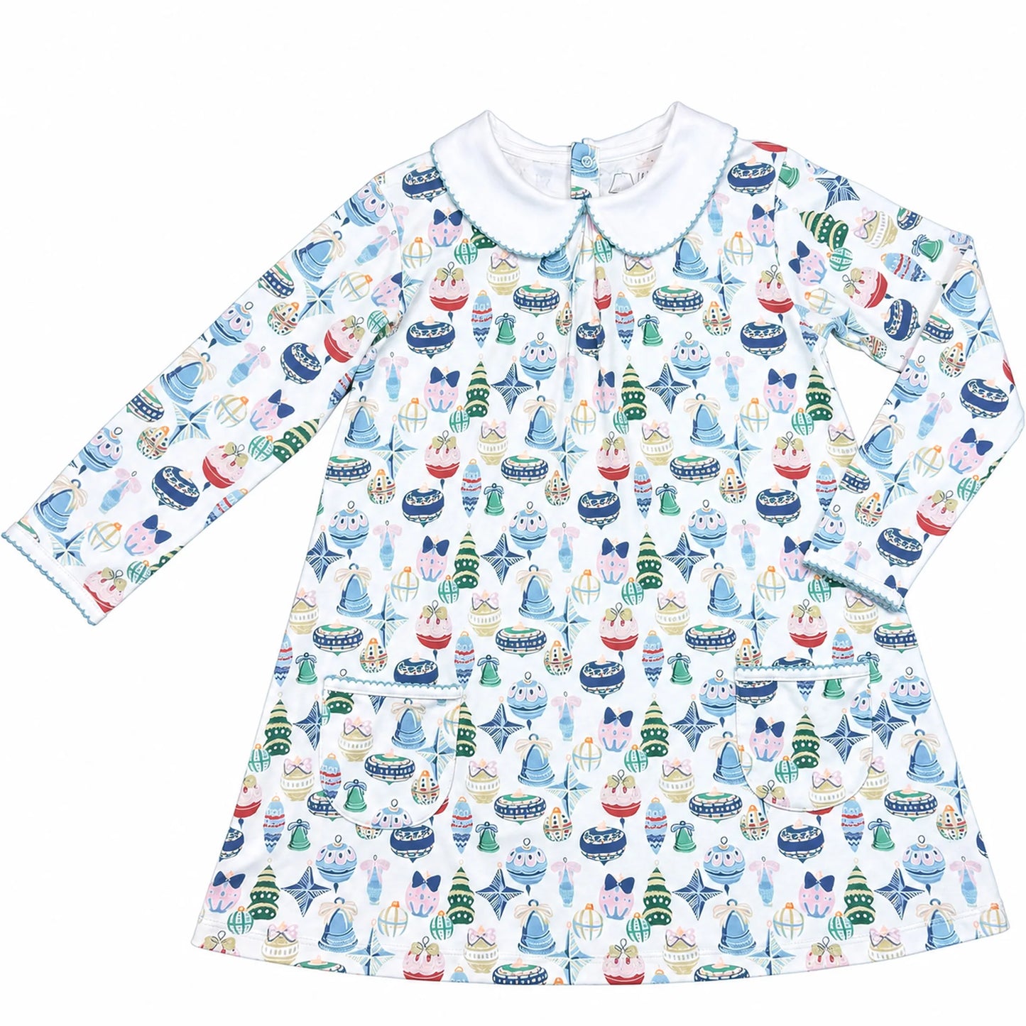 Holiday Ornament L/S Pocket Twirl Dress