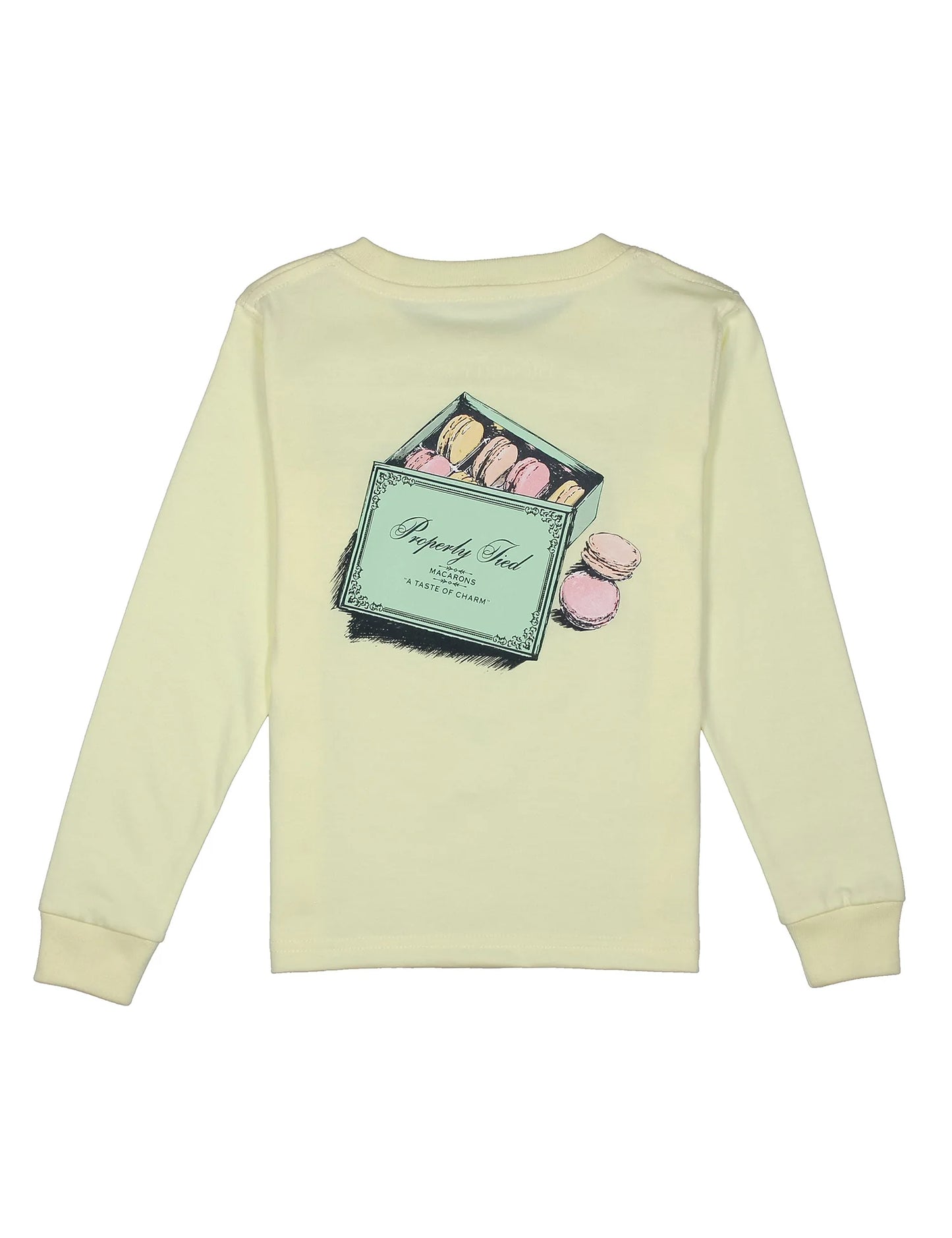 Girls Macarons LS Shirt- Light Yellow