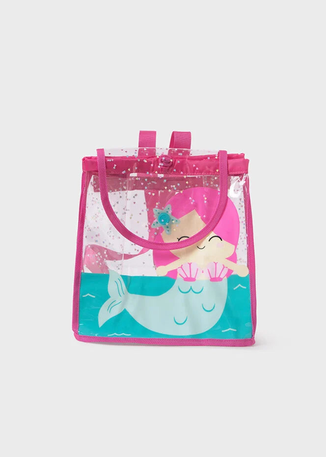 Backpack with Mermaid Print