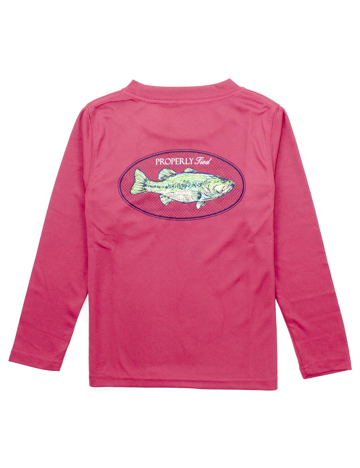 Boys Performance Tee LS Bass Cayenne