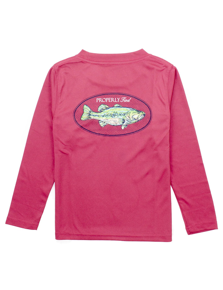 Boys Performance Tee LS Bass Cayenne