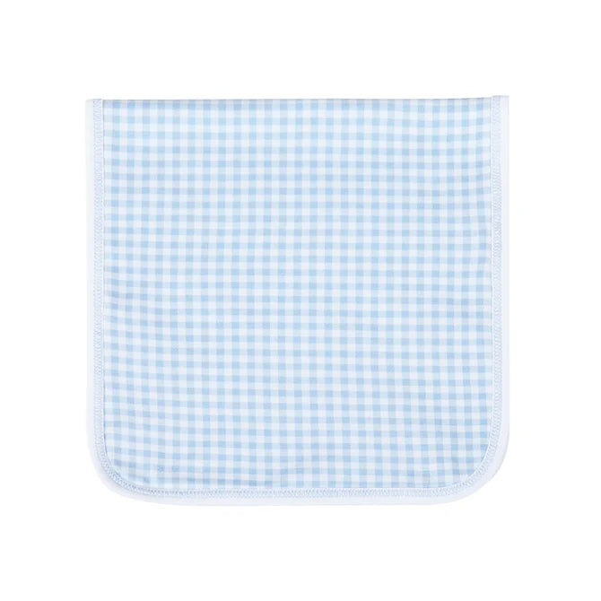 Mini Checks Burp Cloth - Blue