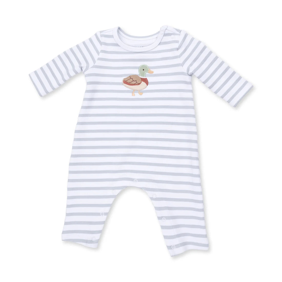 Mama Mallard Long Sleeve Snap Shoulder Romper