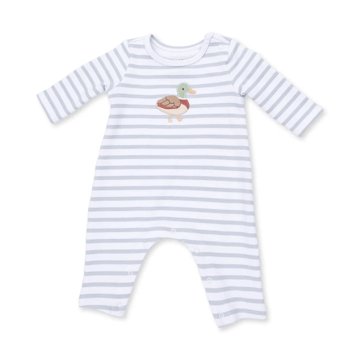 Mama Mallard Long Sleeve Snap Shoulder Romper