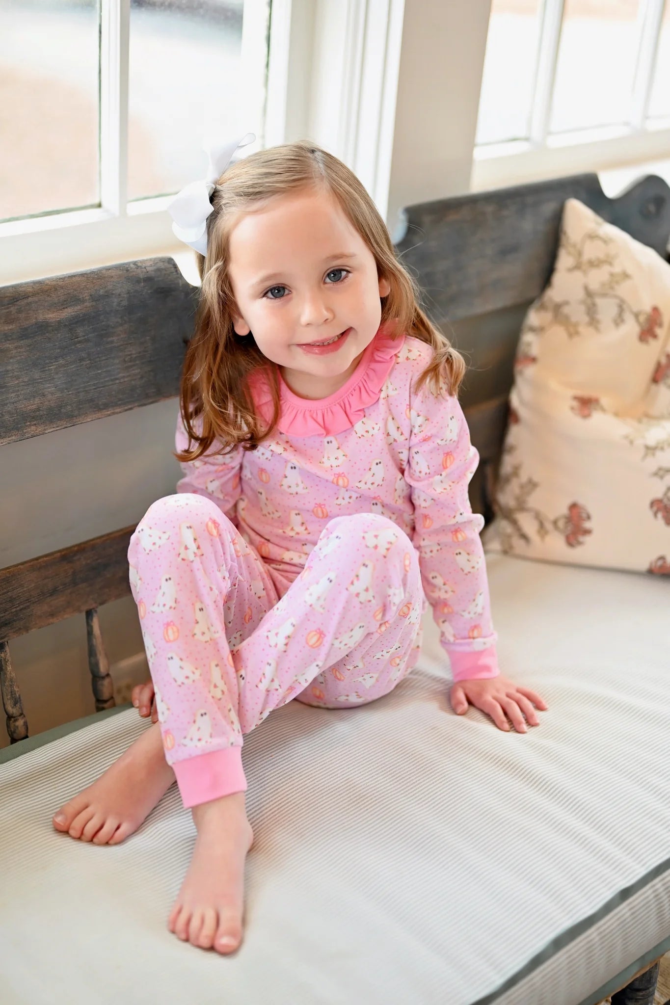 Girls Two-Piece Long Sleeve Jammies, Ghost