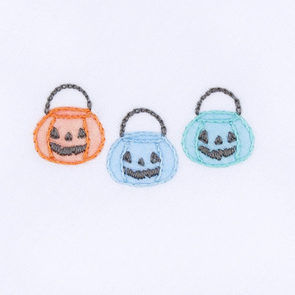 Pumpkin Party Footie - Light Blue