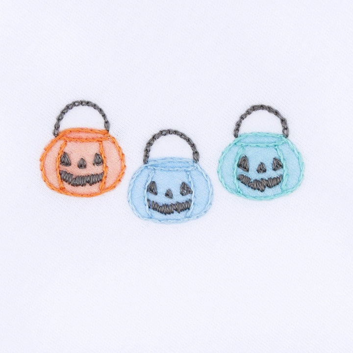 Pumpkin Party Footie - Light Blue