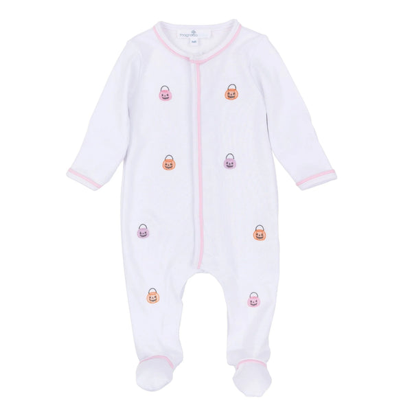 Pumpkin Party Footie - Pink