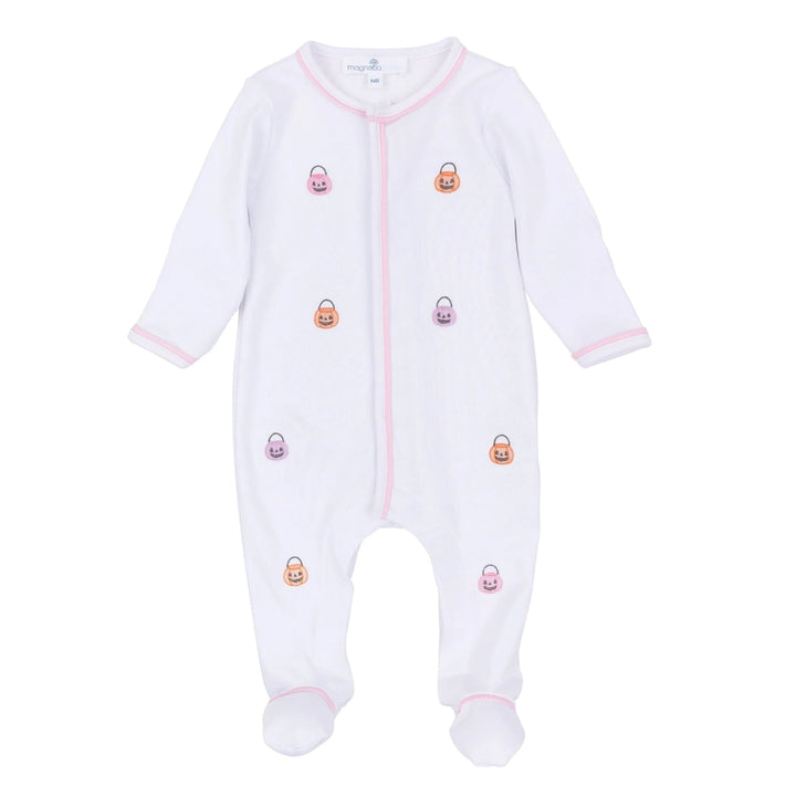 Pumpkin Party Footie - Pink