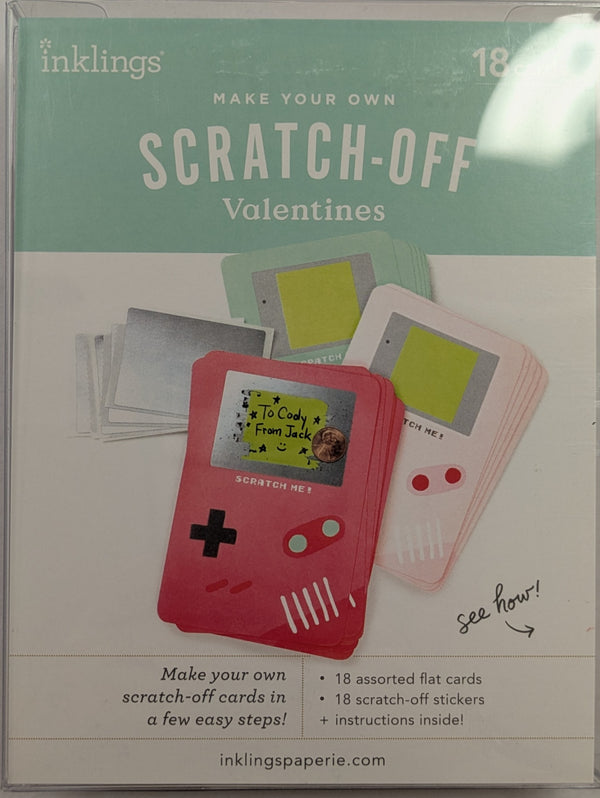 Gamer Scratch Off Valentines Cards