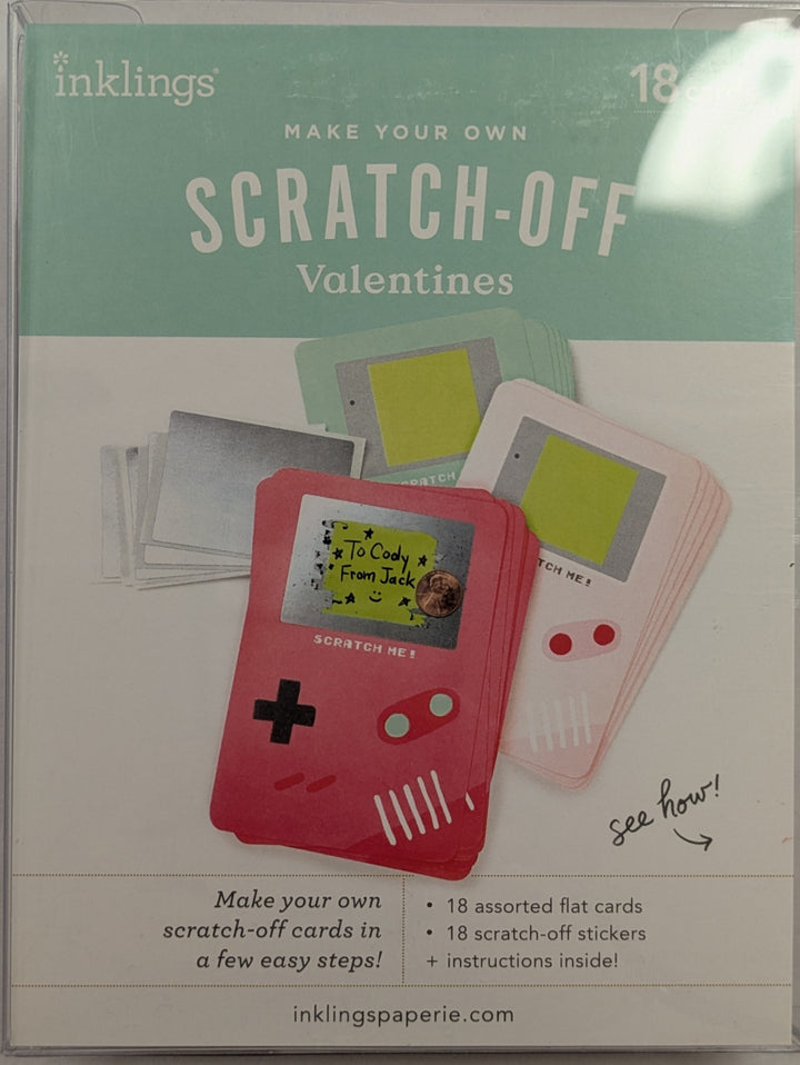 Gamer Scratch Off Valentines Cards