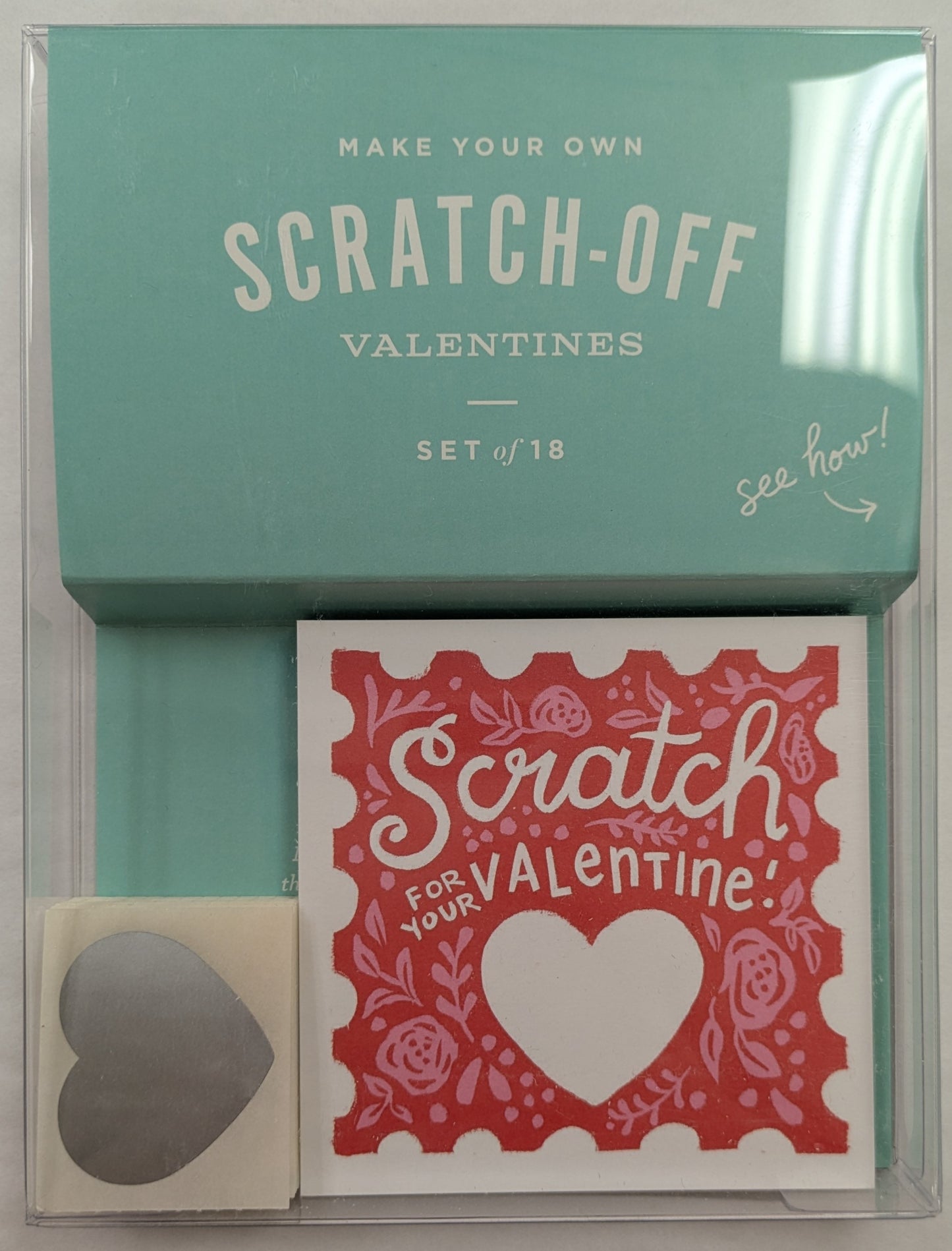 Floral Scratch Off Valentines Cards