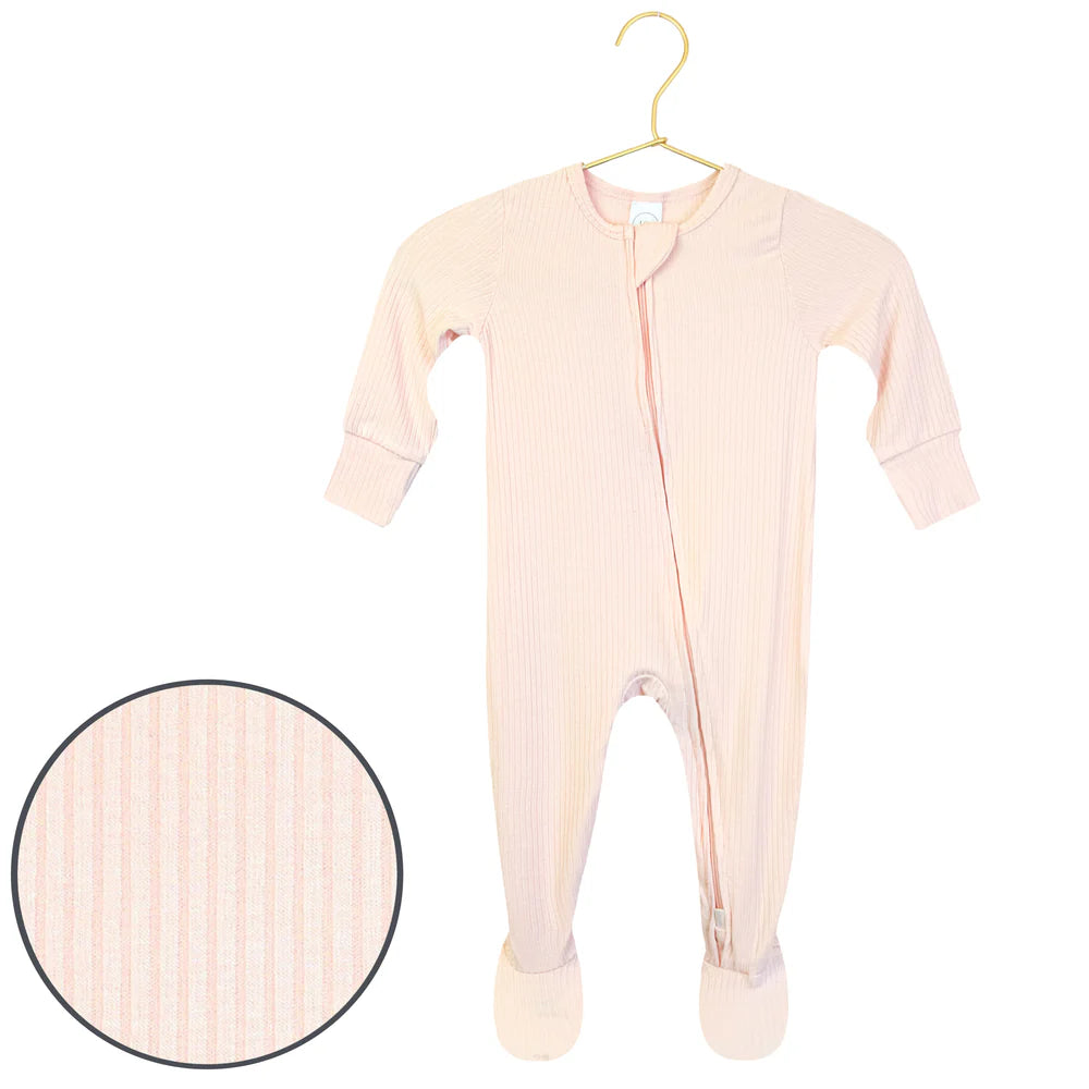 Rosie Ribbed Zipper Footies