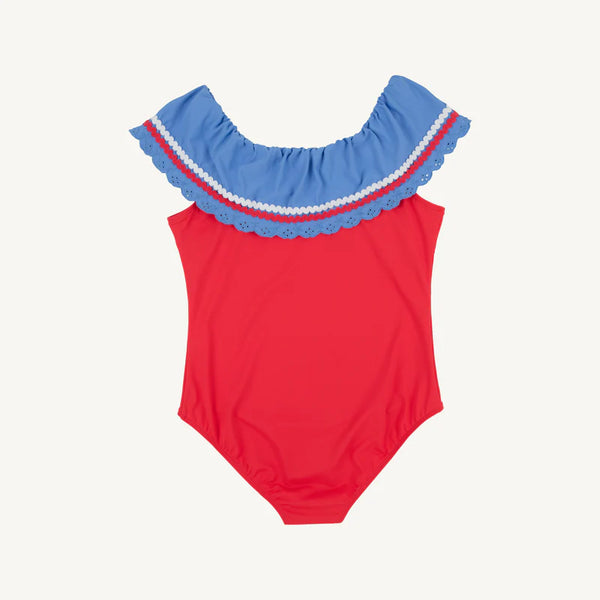 Sandy Lane Swimsuit - Richmond Red with Barbados Blue