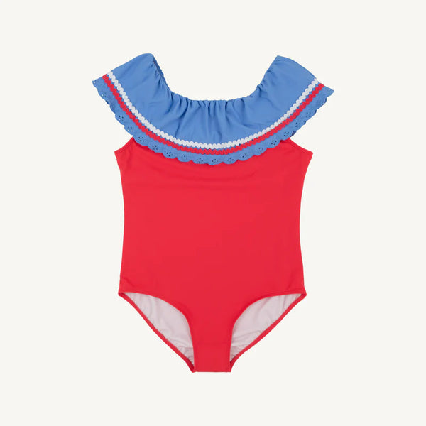 Sandy Lane Swimsuit - Richmond Red with Barbados Blue