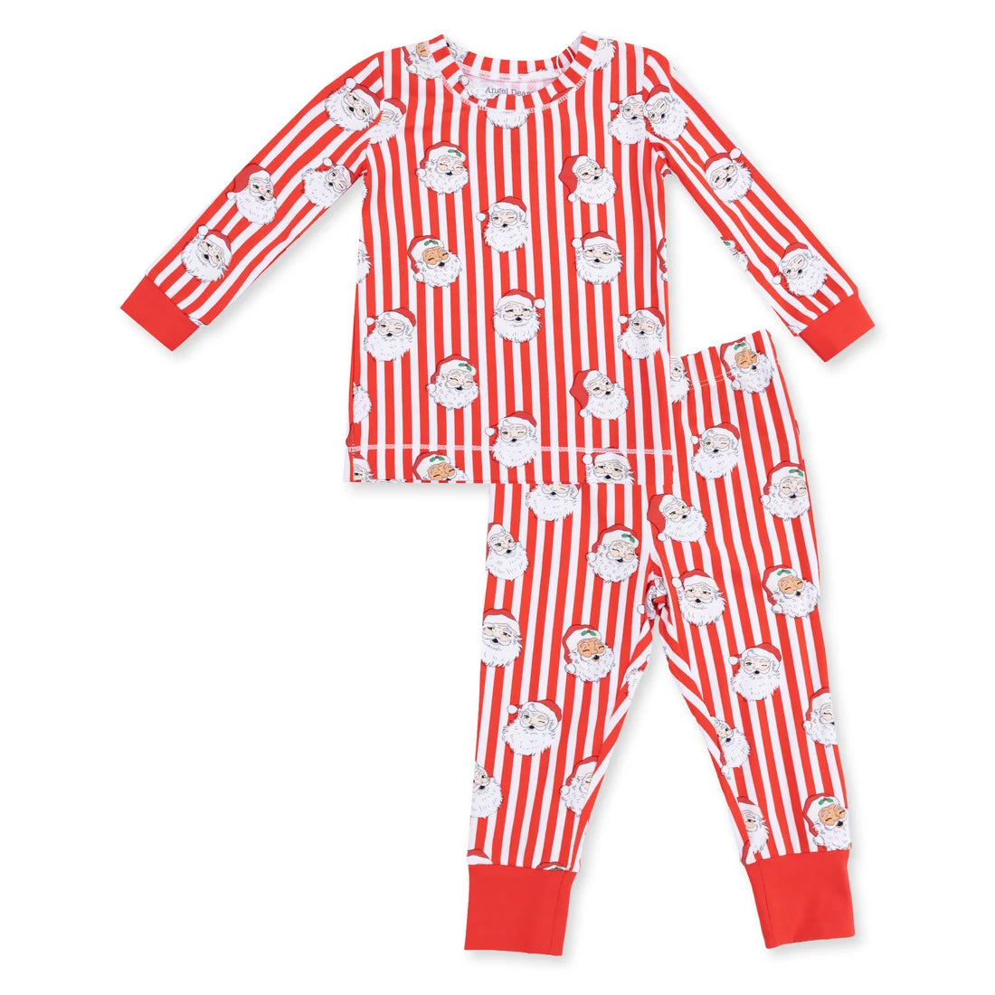 Vintage Santa Stripes Long Sleeve Loungewear Set