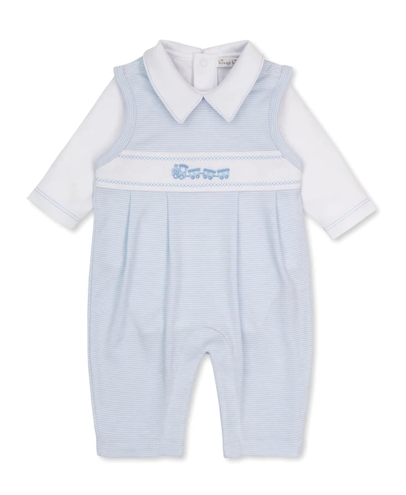 Classic Treasures Blue Stripe Overall Set