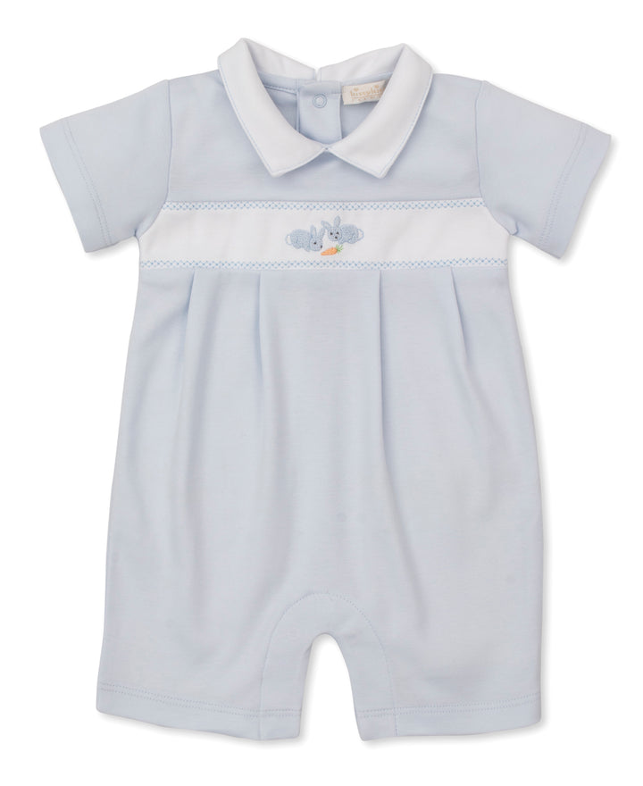 Short Playsuit with Bunny Hand Emb