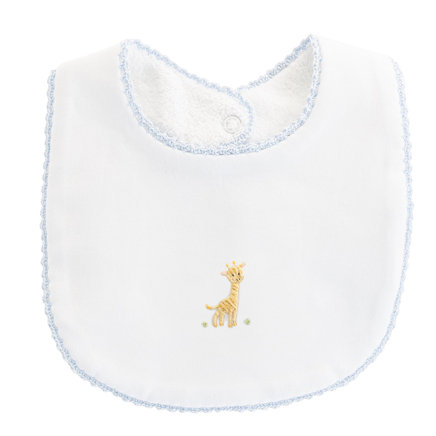Safari Adventure Bib with Crochet Trim