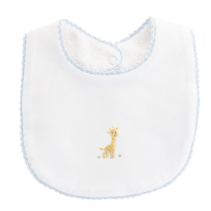 Safari Adventure Bib with Crochet Trim