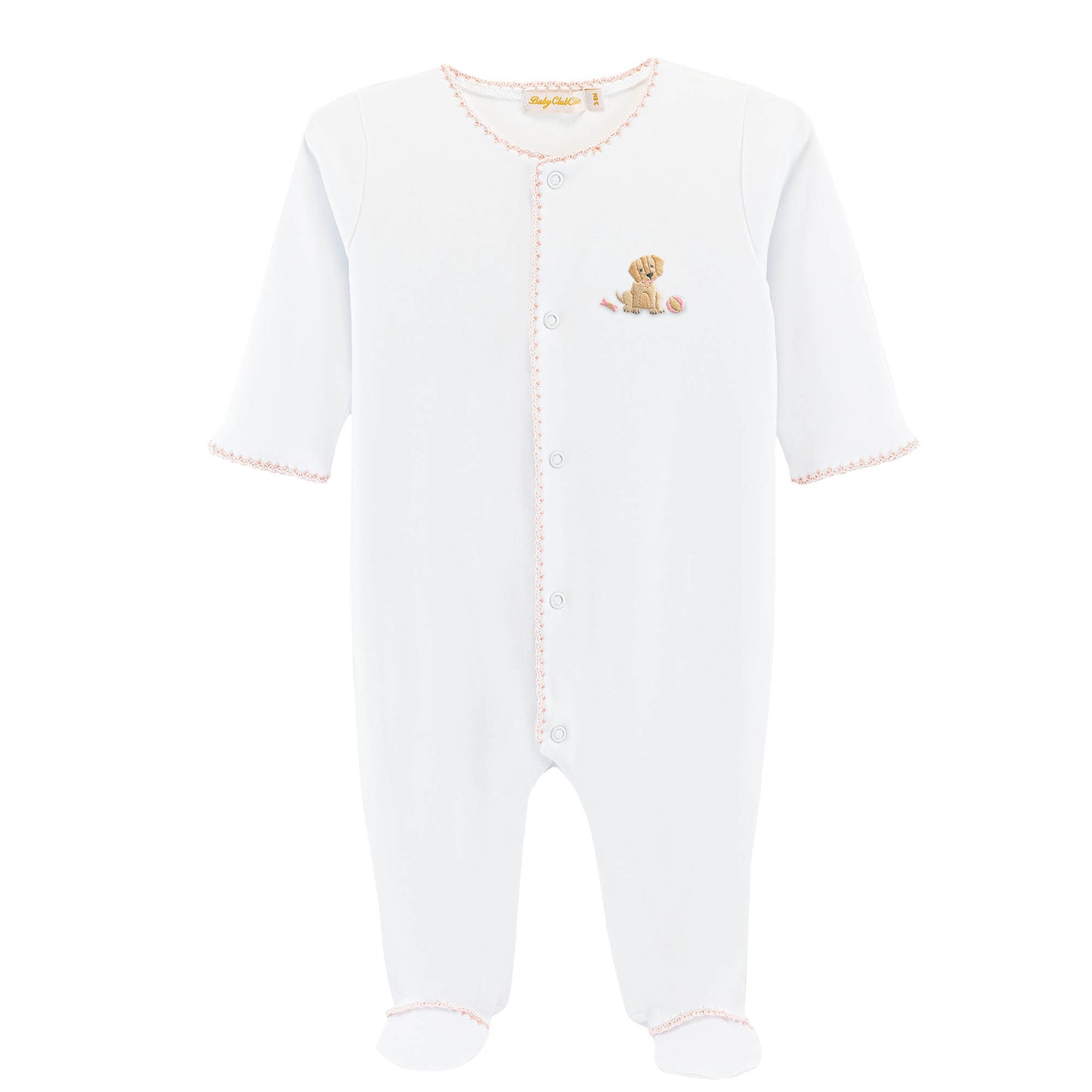 Good Puppy - Girl Footie with Crochet Trim