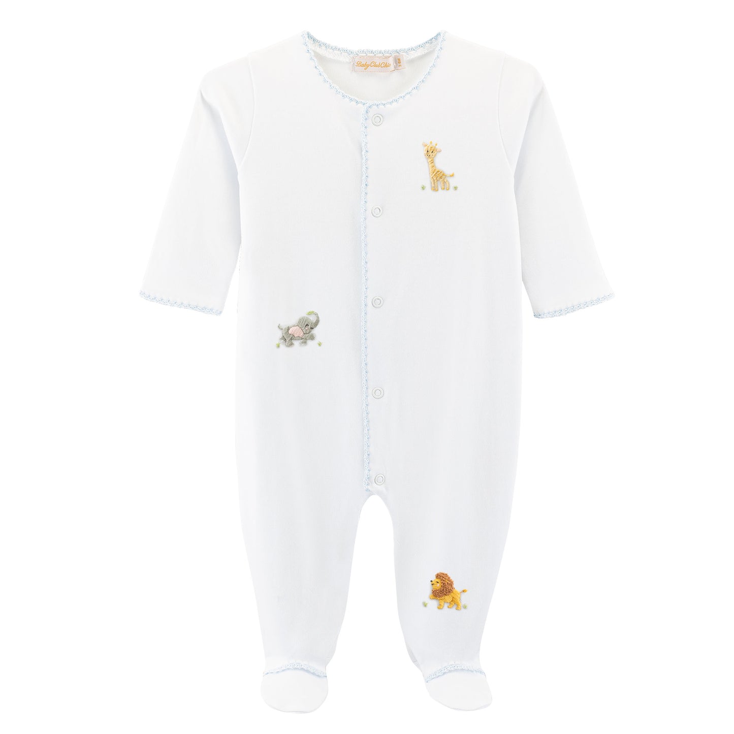 Safari Adventure Footie with Crochet Trim