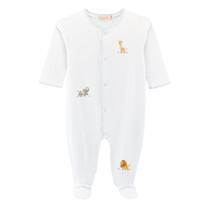 Safari Adventure Footie with Crochet Trim