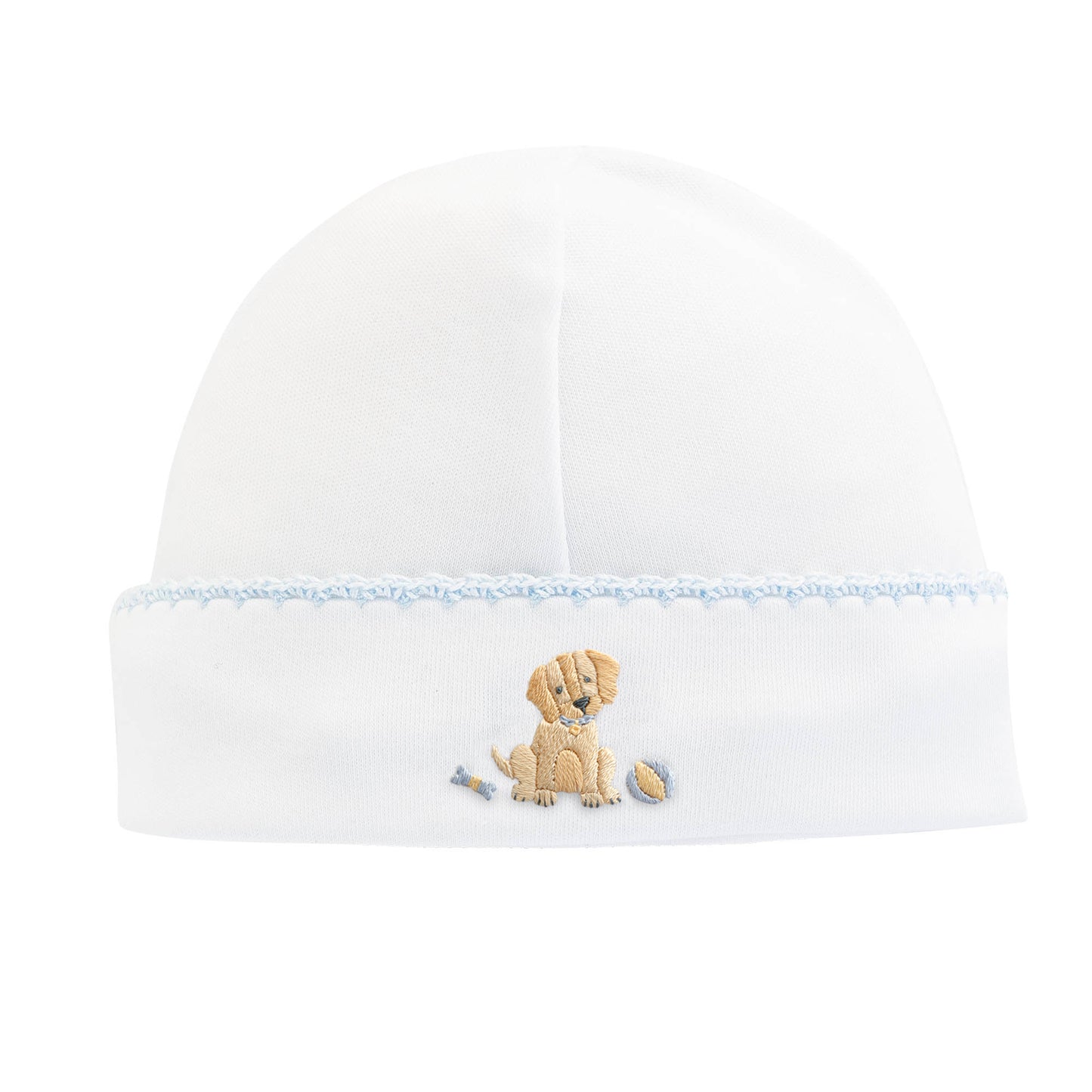 Good Puppy - Boy Round Hat with Crochet Trim