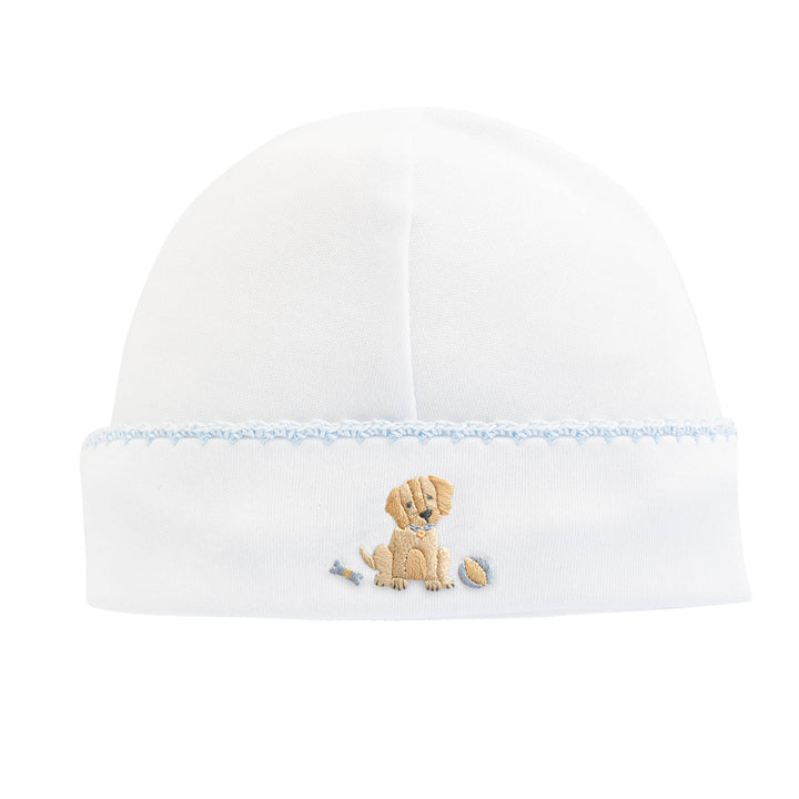 Good Puppy - Boy Round Hat with Crochet Trim