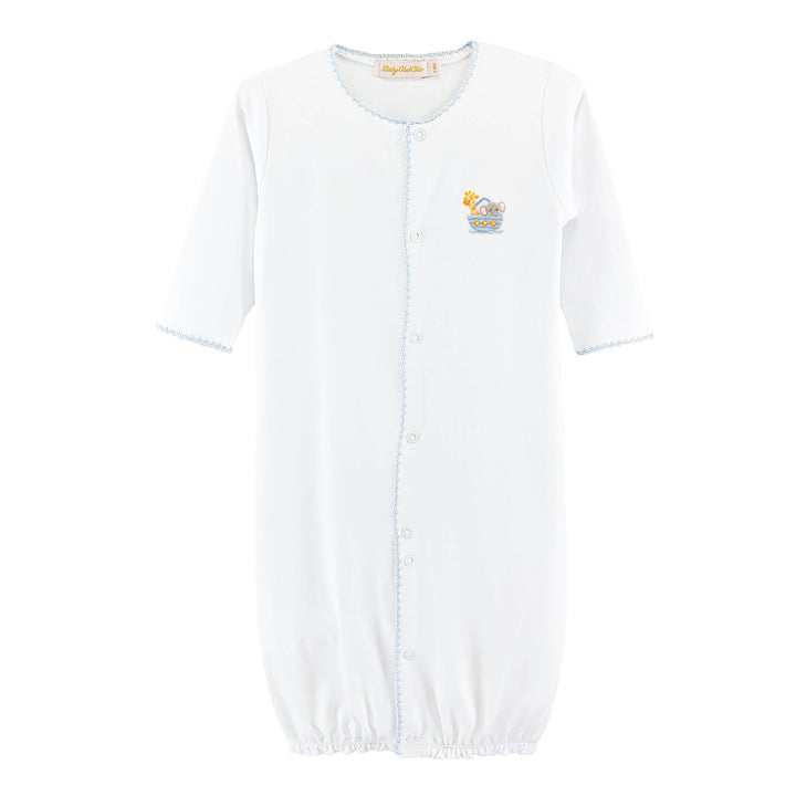 Noah's Ark - Blue Converter Gown with Crochet Trim