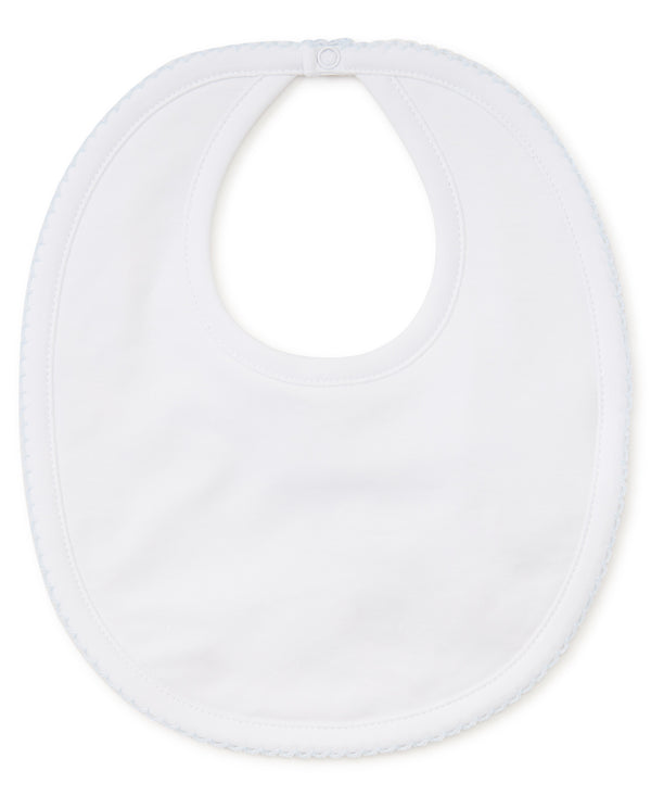 White/Blue Kissy Basics Bib