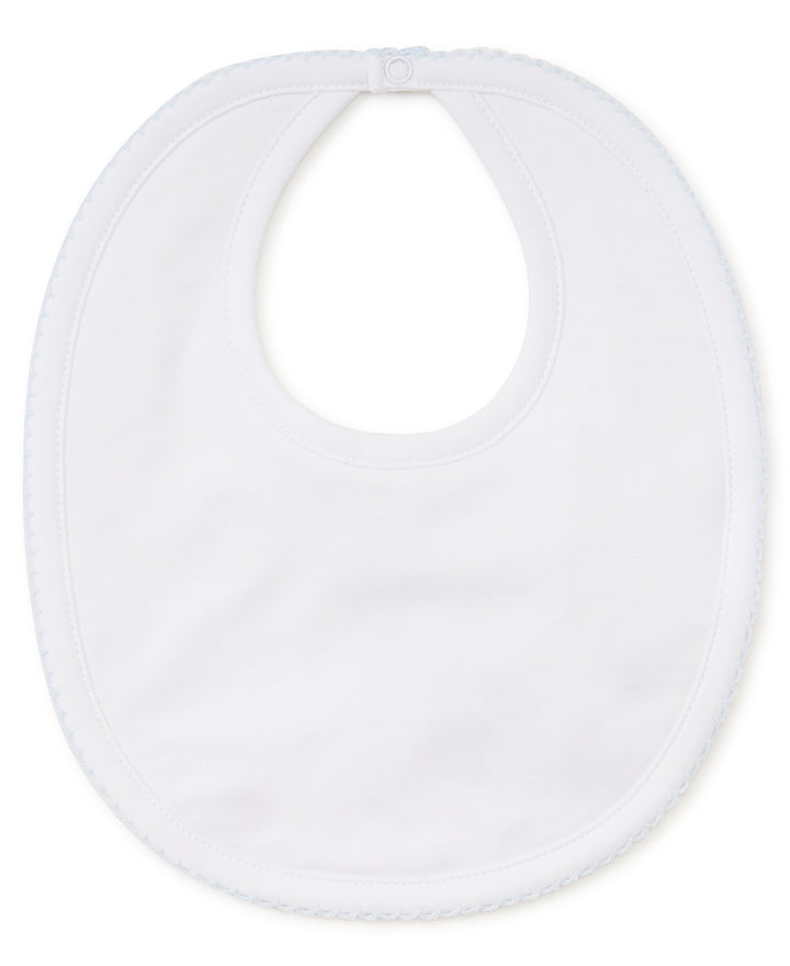 White/Blue Kissy Basics Bib