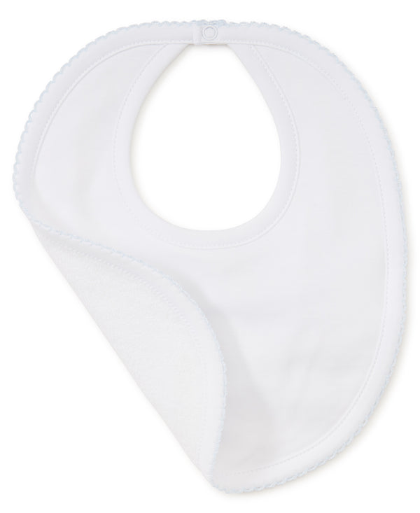White/Blue Kissy Basics Bib