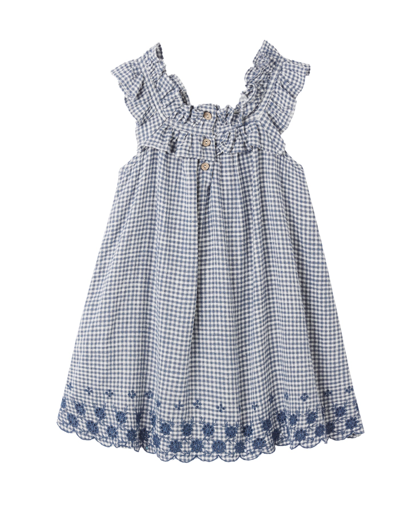 Lennon Dress Marine Gingham