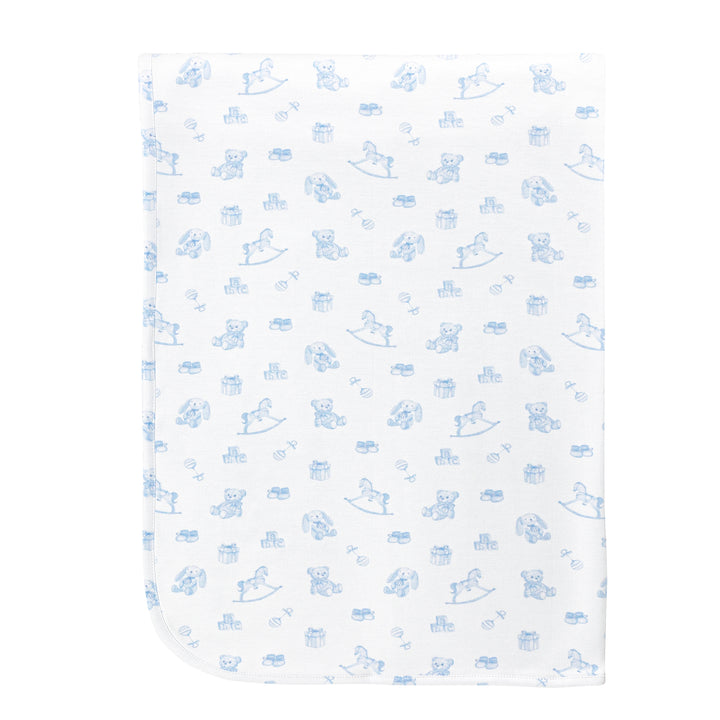 Tiny Baby Toys - Boy Printed Pima Receiving Blanket