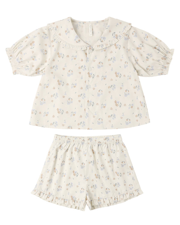 Girl's Delilah Pajama Set - Pastel Garden