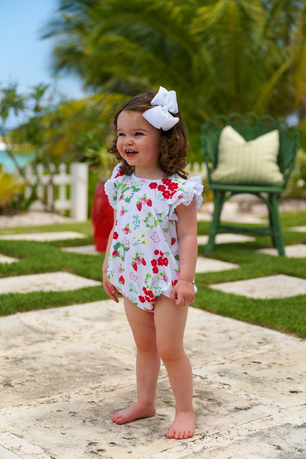 Ruehling Ruffle Bubble Pima - Berry Sweet/Worth Ave White