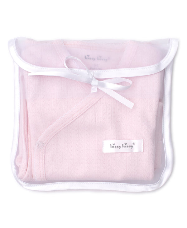 Pointelle Take Me Home Set with Tulle Bag - Pink