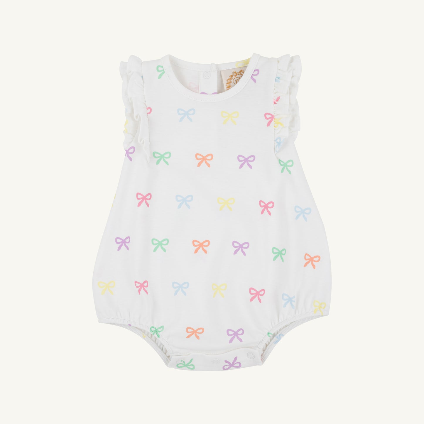 Ruehling Ruffle Bubble - Pima - Bitty Bows (Worth Avenue White)