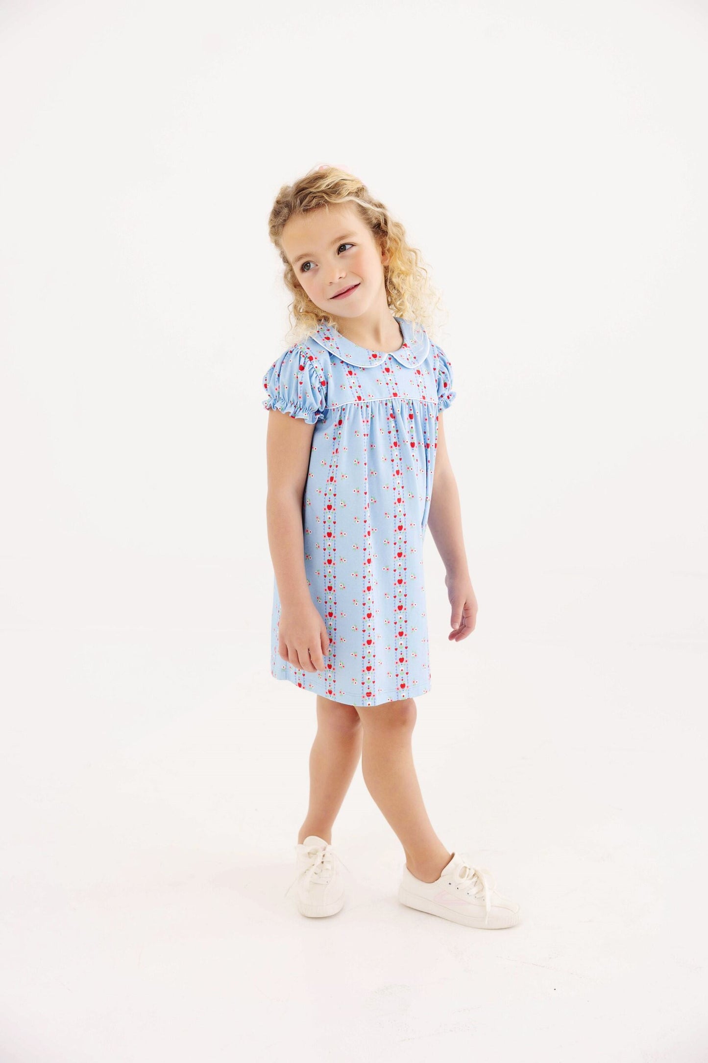 Holly Day Dress - First Day Flowers with Worth Avenue White