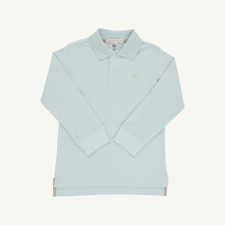 Prim And Proper Polo LS Pima - Old Greenwich Green/Keeneland Khaki