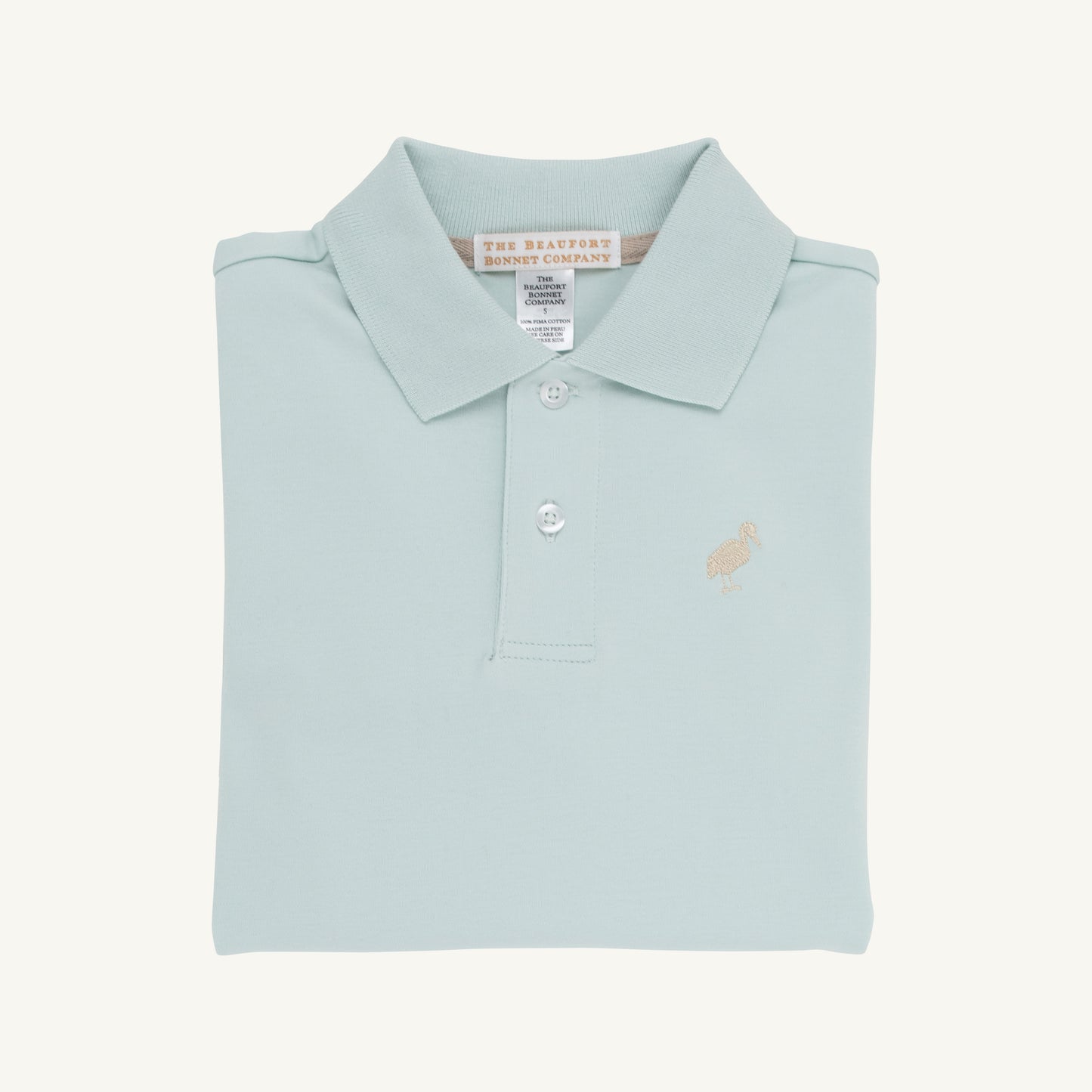 Prim And Proper Polo LS Pima - Old Greenwich Green/Keeneland Khaki