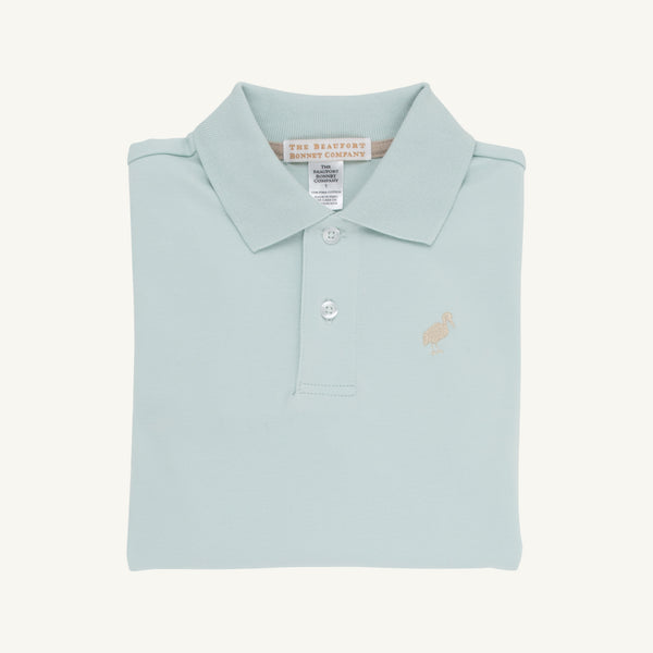 Prim And Proper Polo LS Pima - Old Greenwich Green/Keeneland Khaki