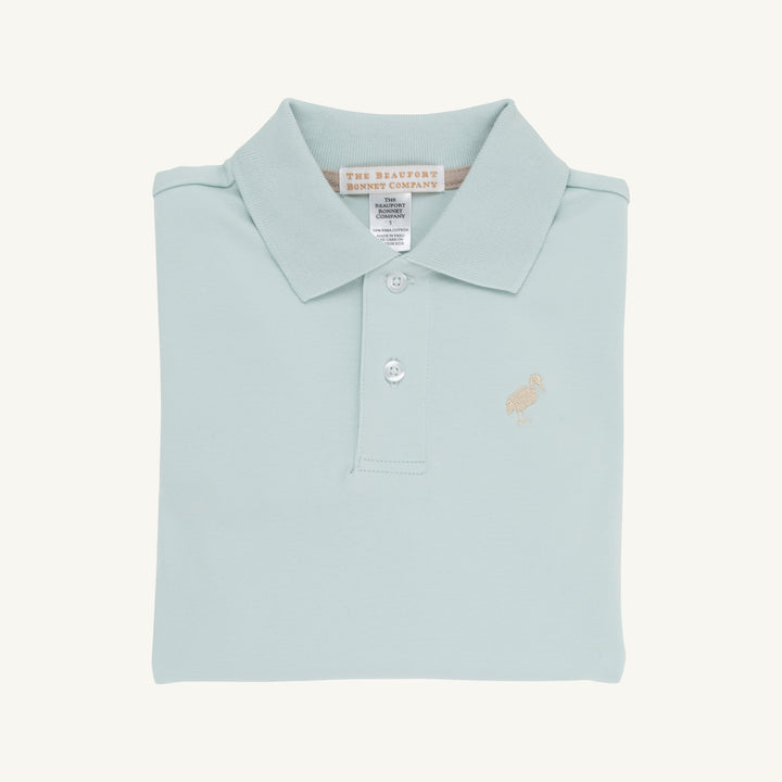 Prim And Proper Polo LS Pima - Old Greenwich Green/Keeneland Khaki