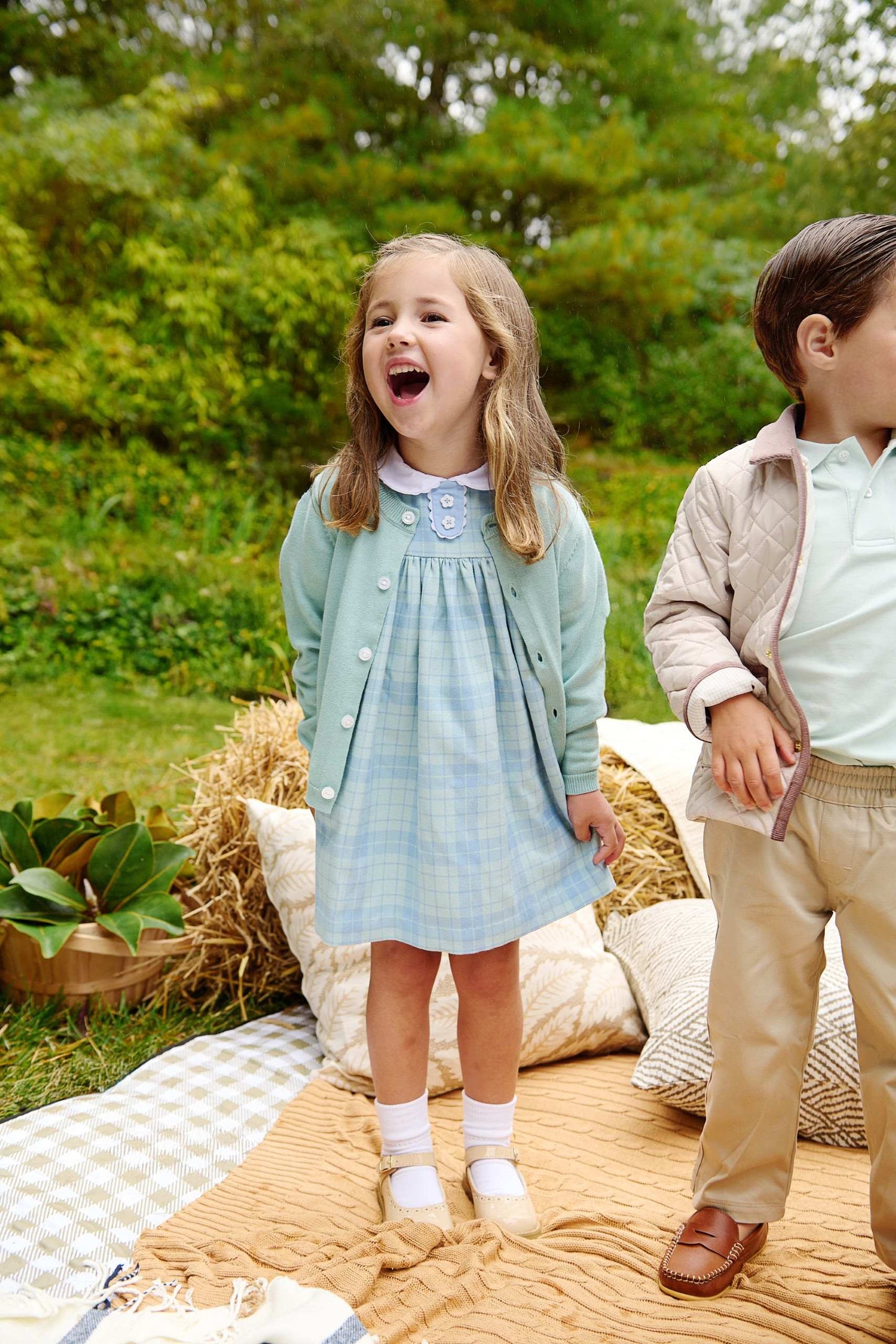 Mary Dal Dress Woven Yarn - Audubon Park Plaid/Sarasota Sky