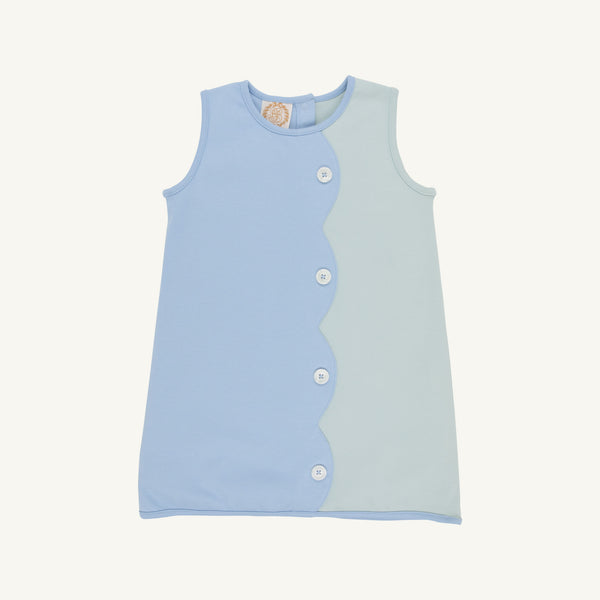 Kennedy Colorblock Dress Heavy Weight Knit - Sarasota Sky/Old Greenwich Green