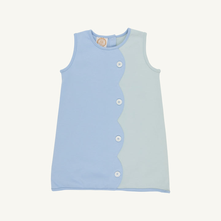 Kennedy Colorblock Dress Heavy Weight Knit - Sarasota Sky/Old Greenwich Green
