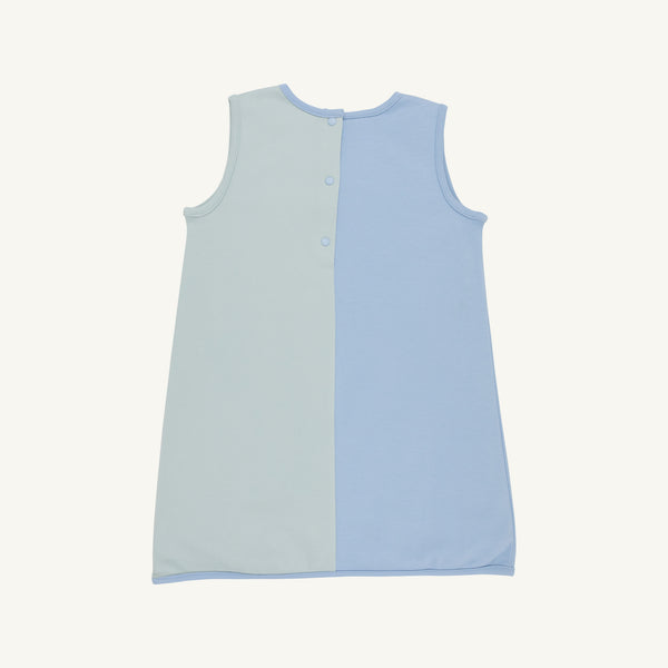 Kennedy Colorblock Dress Heavy Weight Knit - Sarasota Sky/Old Greenwich Green