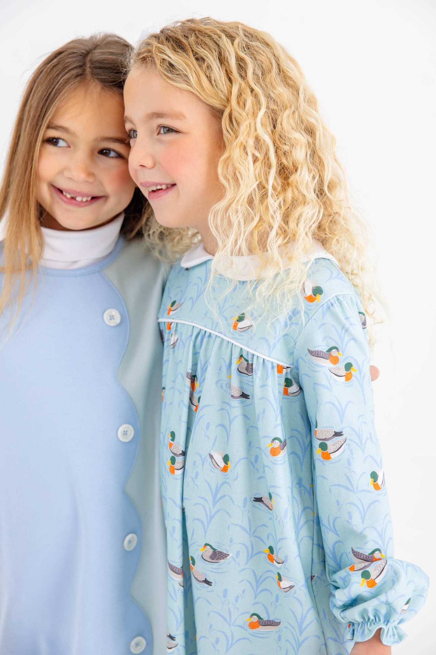 Long Sleeve Maerin Fitz Frock - Fine Weather for Ducks/Worth Ave White/Sarasota Sky